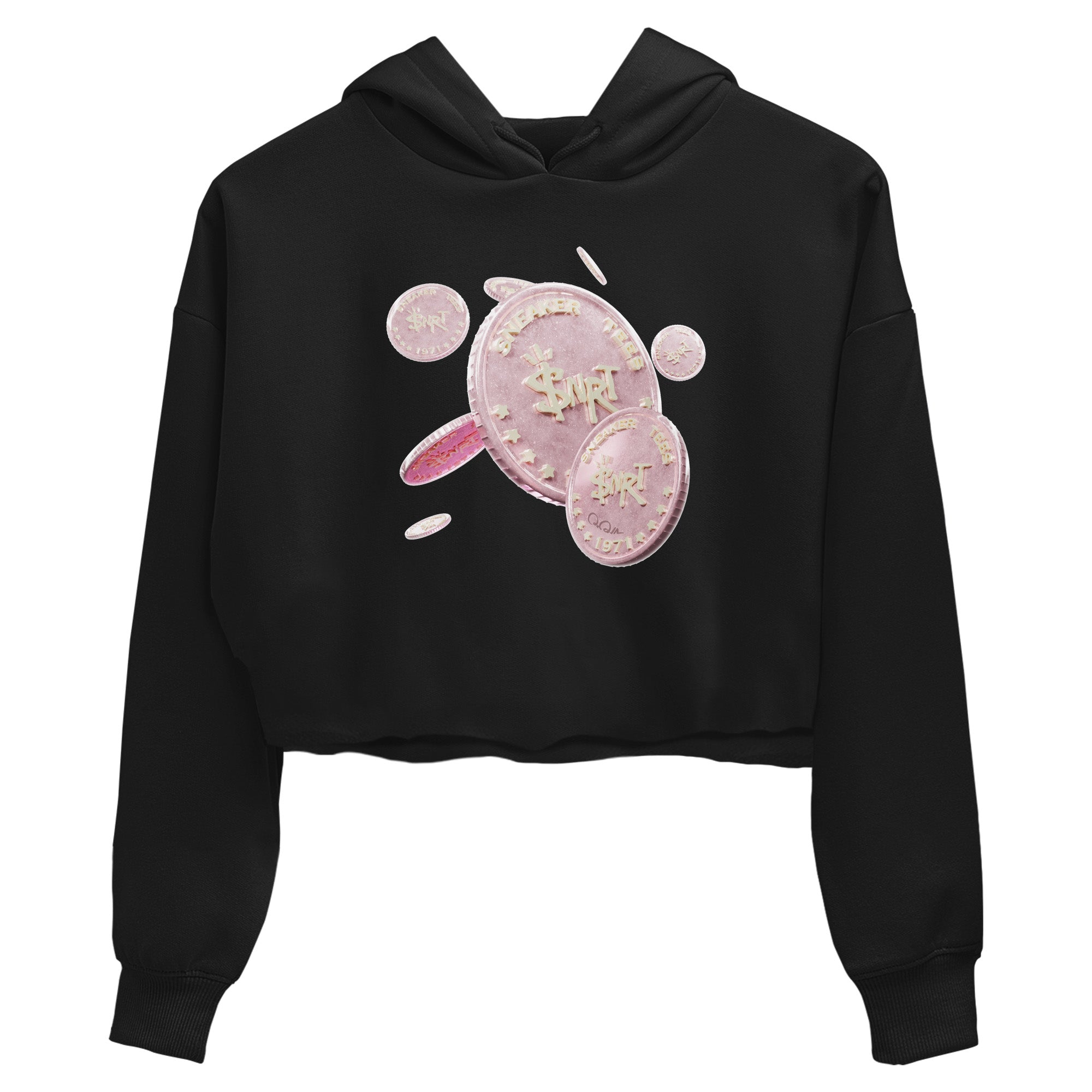 AJ1 Retro High OG Washed Pink Sneaker Match Tees Coin Drop Sneaker Tees AJ1 Retro High OG Washed Pink Sneaker Release Tees Women's Shirts Black 2