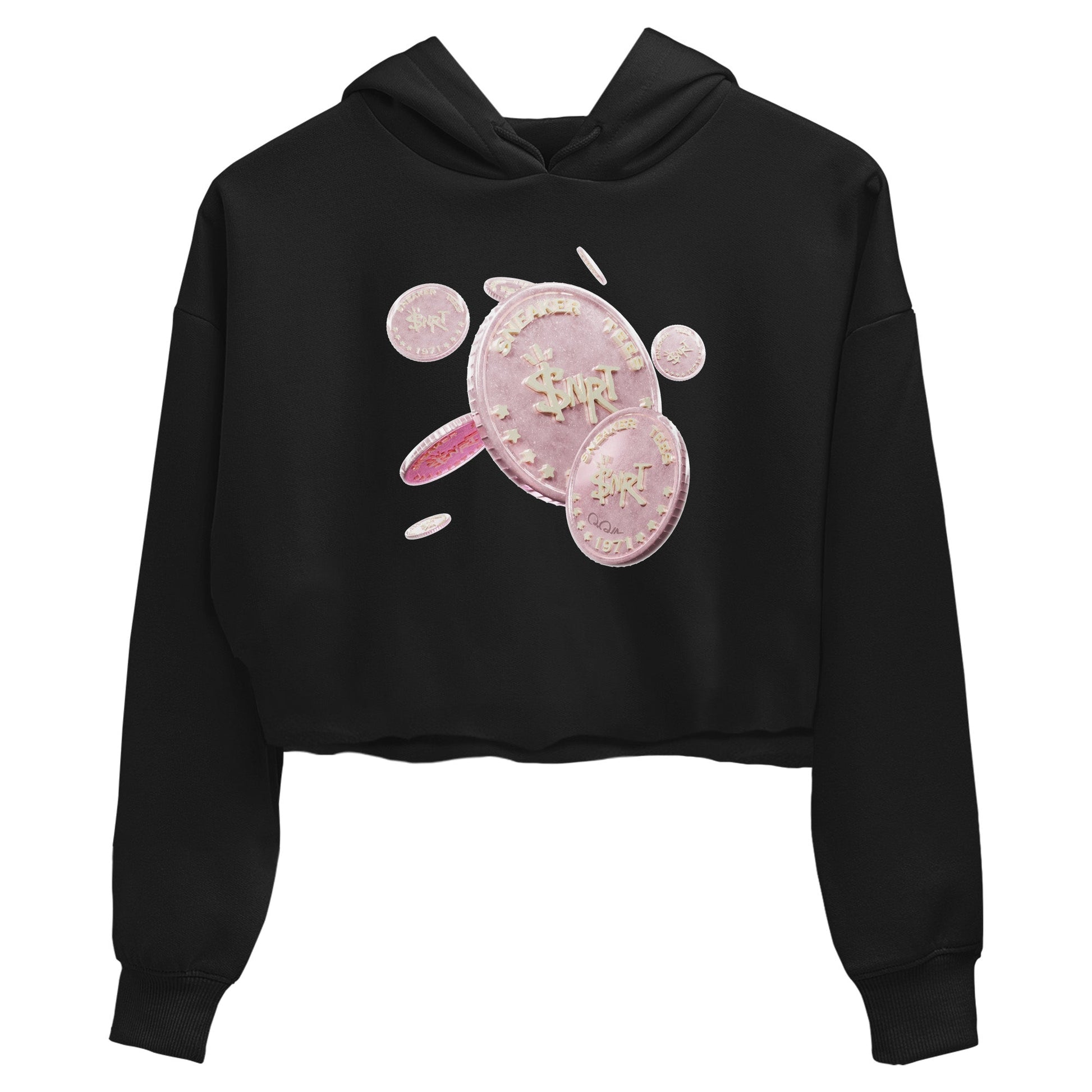 AJ1 Retro High OG Washed Pink Sneaker Match Tees Coin Drop Sneaker Tees AJ1 Retro High OG Washed Pink Sneaker Release Tees Women's Shirts Black 2