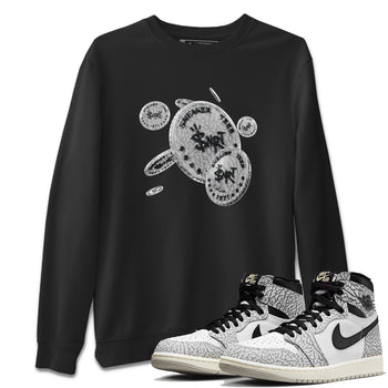 Air Jordan 1 White Cement Sneaker Match Tees Coin Drop Sneaker Tees Air Jordan 1 White Cement Sneaker Release Tees Unisex Shirts Black 1