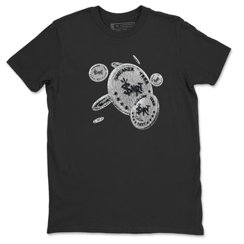 Air Jordan 1 White Cement Sneaker Match Tees Coin Drop Sneaker Tees Air Jordan 1 White Cement Sneaker Release Tees Unisex Shirts Black 2