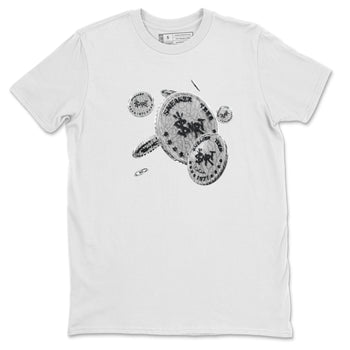 Air Jordan 1 White Cement Sneaker Match Tees Coin Drop Sneaker Tees Air Jordan 1 White Cement Sneaker Release Tees Unisex Shirts White 2