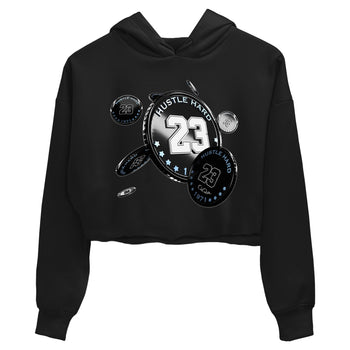 11s Black and Varsity Royal shirt to match jordans Coin Drop sneaker tees Air Jordan 11 Black/Varsity Royal SNRT Sneaker Release Tees Black 2 Crop T-Shirt