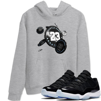 11s Black and Varsity Royal shirt to match jordans Coin Drop sneaker tees Air Jordan 11 Black/Varsity Royal SNRT Sneaker Release Tees Unisex Heather Grey 1 T-Shirt