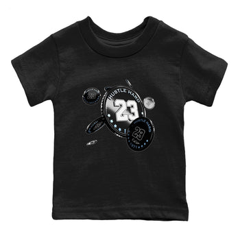 11s Black and Varsity Royal shirt to match jordans Coin Drop sneaker tees Air Jordan 11 Black/Varsity Royal SNRT Sneaker Release Tees Baby Toddler Black 2 T-Shirt