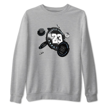 11s Black and Varsity Royal shirt to match jordans Coin Drop sneaker tees Air Jordan 11 Black/Varsity Royal SNRT Sneaker Release Tees Unisex Heather Grey 2 T-Shirt