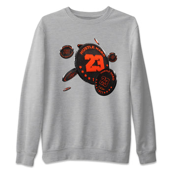 Air Jordan 12 Brilliant Orange Sneaker Match Tees Coin Drop Sneaker Tees AJ12 Brilliant Orange Sneaker Release Tees Unisex Shirts Heather Grey 2
