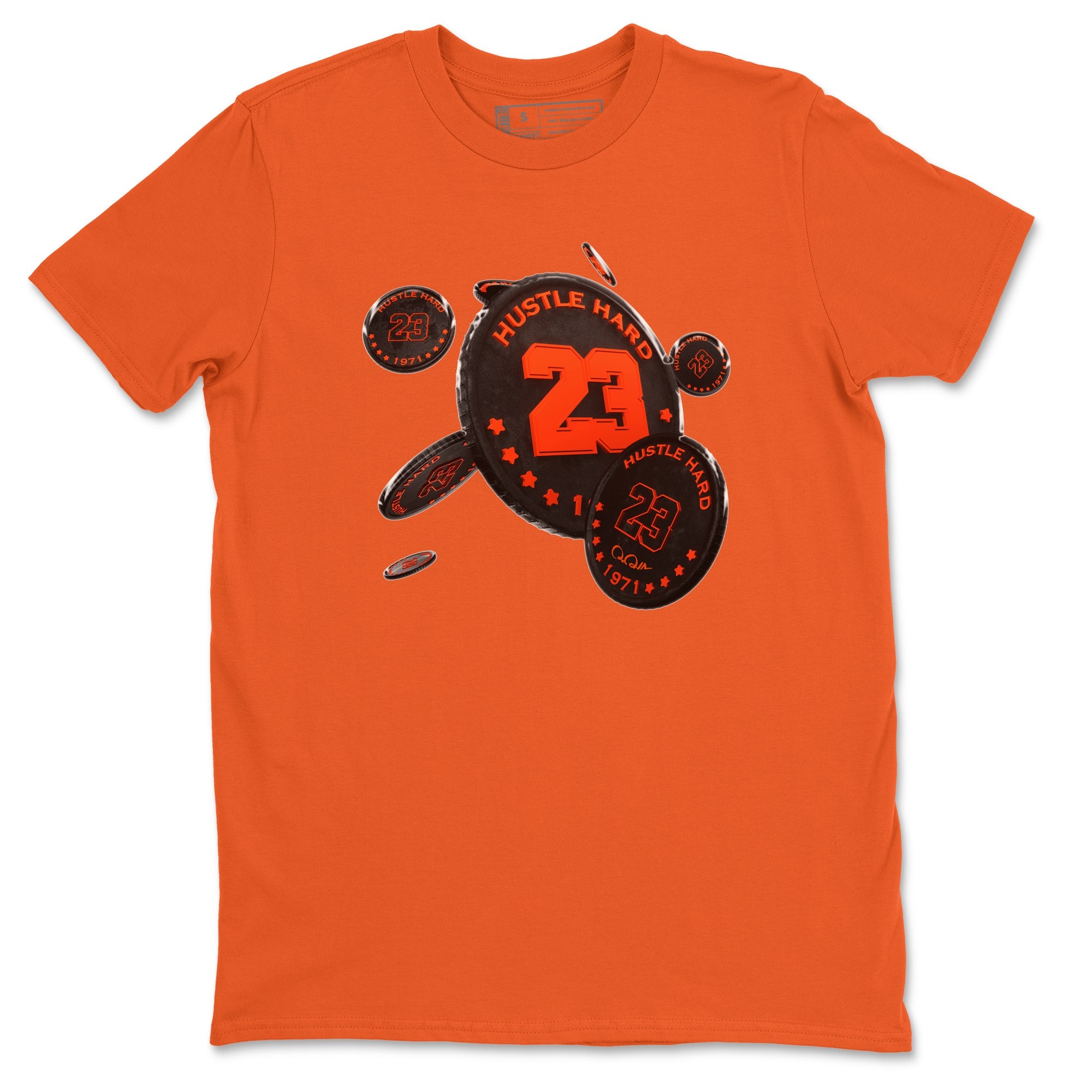 Air Jordan 12 Brilliant Orange Sneaker Match Tees Coin Drop Sneaker Tees AJ12 Brilliant Orange Sneaker Release Tees Unisex Shirts Orange 2