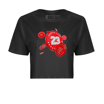 Air Jordan 12 Cherry Sneaker Match Tees Coin Drop Sneaker Tees AJ12 Cherry Sneaker Release Tees Women's Shirts Black 2