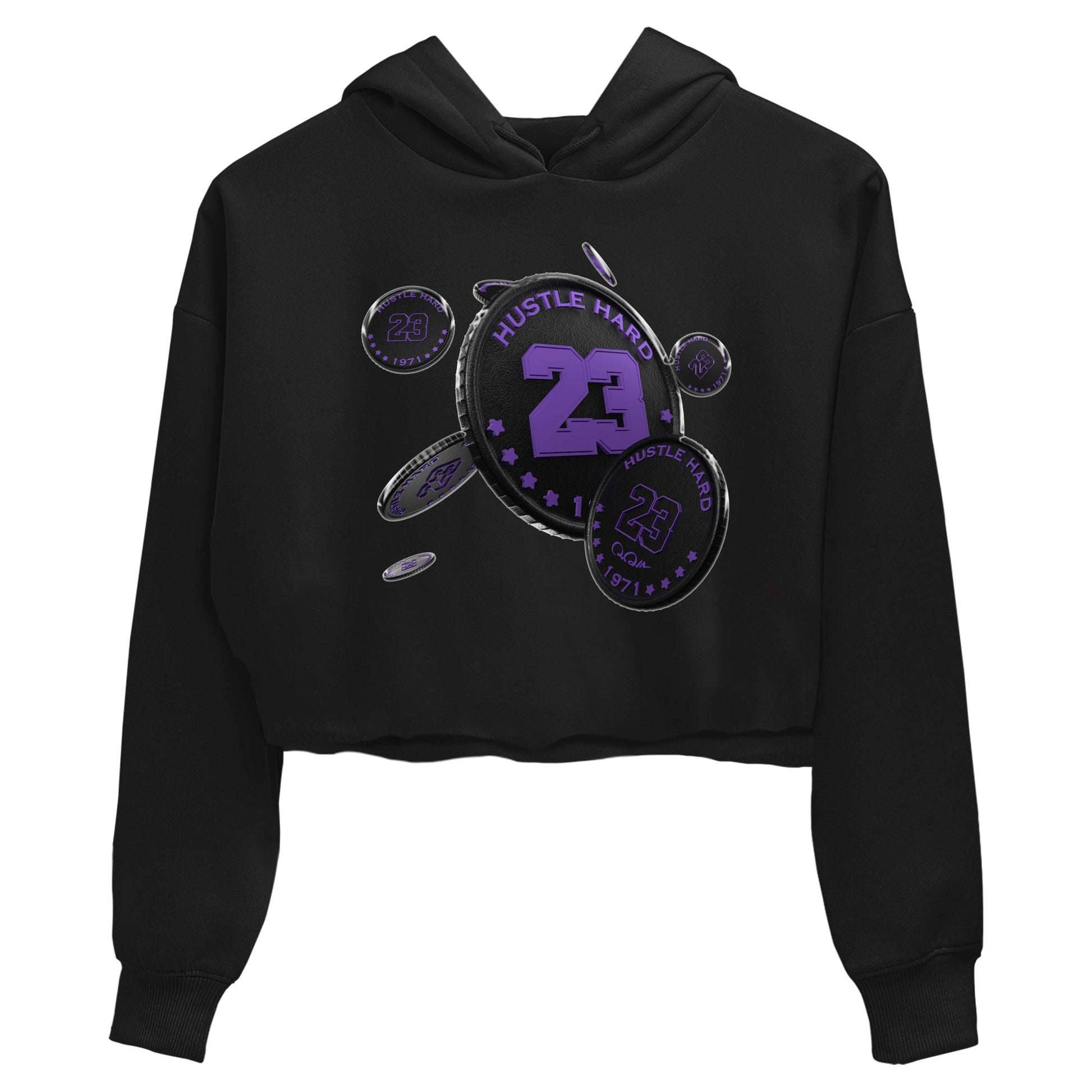 Air Jordan 12 Field Purple Sneaker Match Tees Coin Drop Sneaker Tees AJJordan 12 Lakers Sneaker Release Tees Women's Shirts Black 2