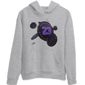 Air Jordan 12 Field Purple Sneaker Match Tees Coin Drop Sneaker Tees AJJordan 12 Lakers Sneaker Release Tees Unisex Shirts Heather Grey 2