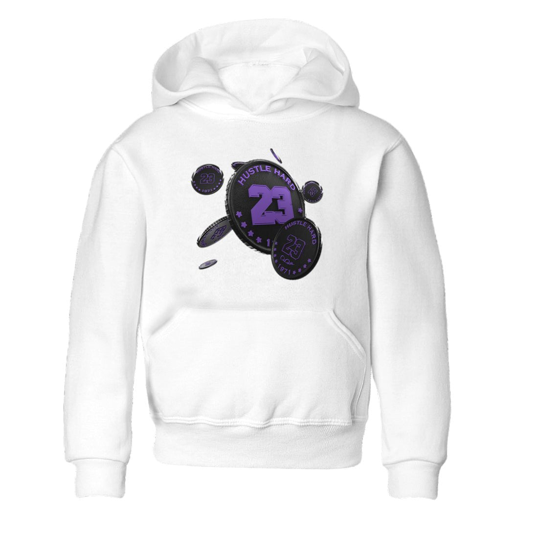 Air Jordan 12 Field Purple Sneaker Match Tees Coin Drop Sneaker Tees AJJordan 12 Lakers Sneaker Release Tees Kids Shirts White 2