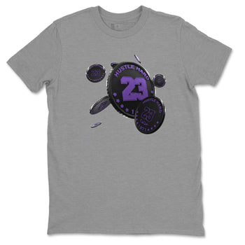 Air Jordan 12 Field Purple Sneaker Match Tees Coin Drop Sneaker Tees AJJordan 12 Lakers Sneaker Release Tees Unisex Shirts Heather Grey 2