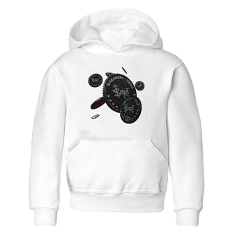 Air Jordan 13 Black Flint Sneaker Match Tees Coin Drop Sneaker Tees AJ13 Retro Black Flint Sneaker Release Tees Kids Shirts White 2