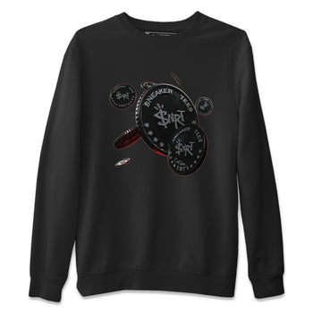 Air Jordan 13 Black Flint Sneaker Match Tees Coin Drop Sneaker Tees AJ13 Retro Black Flint Sneaker Release Tees Unisex Shirts Black 2