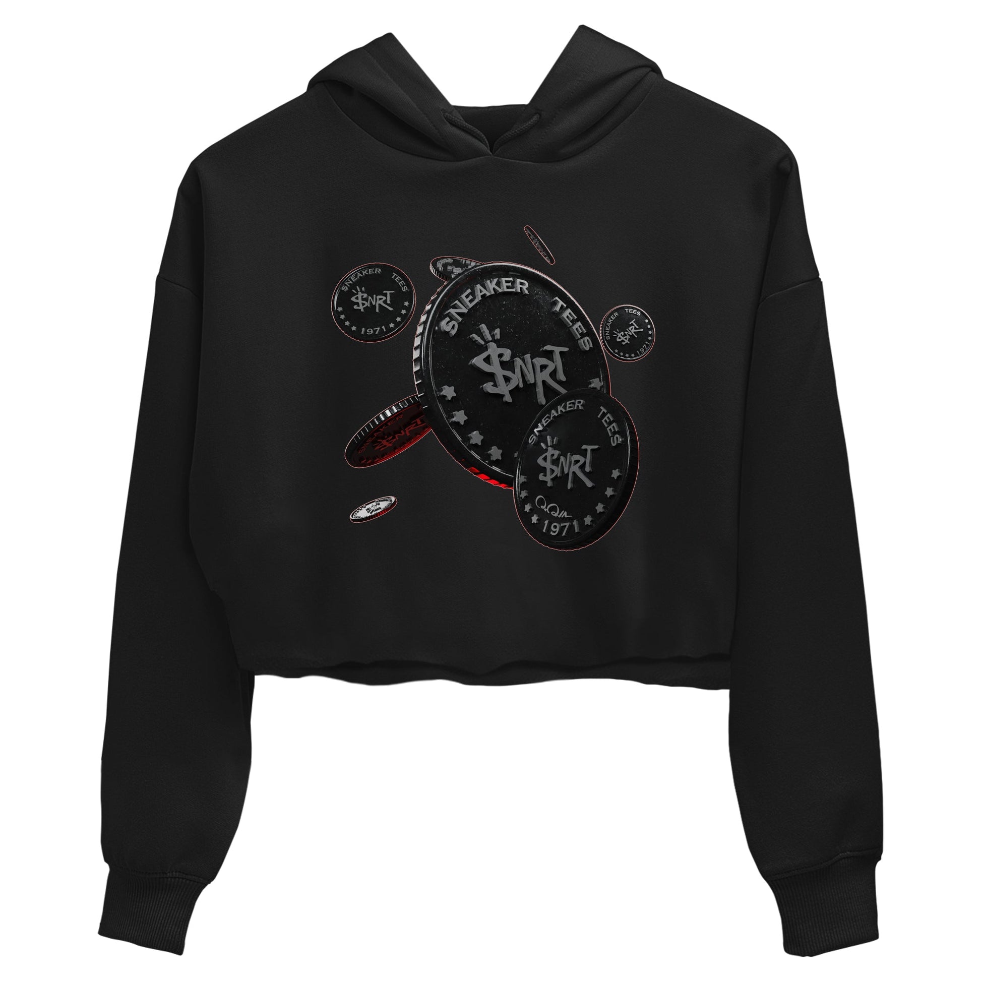 Air Jordan 13 Black Flint Sneaker Match Tees Coin Drop Sneaker Tees AJ13 Retro Black Flint Sneaker Release Tees Women's Shirts Black 2