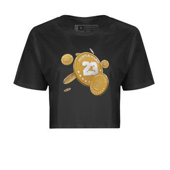 Air Jordan 13 Wheat Sneaker Match Tees Coin Drop Sneaker Tees AJ13 Wheat Sneaker Release Tees Women's Shirts Black 2