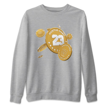 Air Jordan 13 Wheat Sneaker Match Tees Coin Drop Sneaker Tees AJ13 Wheat Sneaker Release Tees Unisex Shirts Heather Grey 2