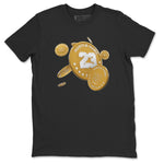 Air Jordan 13 Wheat Sneaker Match Tees Coin Drop Sneaker Tees AJ13 Wheat Sneaker Release Tees Unisex Shirts Black 2