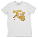 Air Jordan 13 Wheat Sneaker Match Tees Coin Drop Sneaker Tees AJ13 Wheat Sneaker Release Tees Unisex Shirts White 2