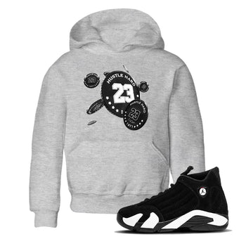 14s Panda shirt to match jordans Coin Drop sneaker tees Air Jordan 14 Panda SNRT Sneaker Release Tees Baby Toddler Heather Grey 1 T-Shirt