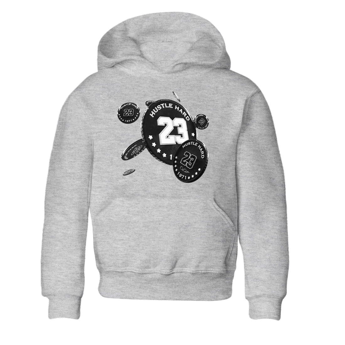 14s Panda shirt to match jordans Coin Drop sneaker tees Air Jordan 14 Panda SNRT Sneaker Release Tees Baby Toddler Heather Grey 2 T-Shirt
