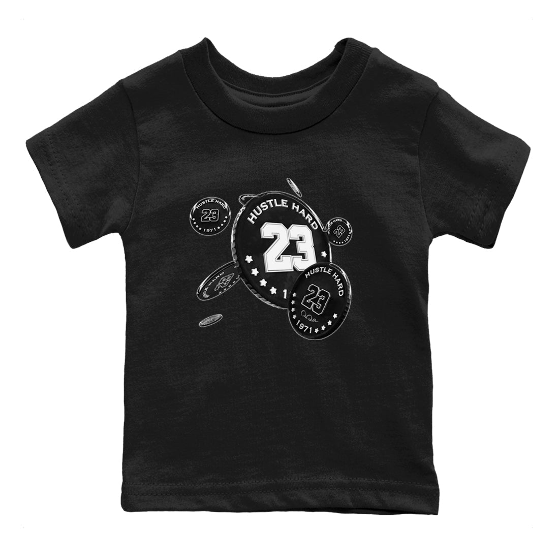 14s Panda shirt to match jordans Coin Drop sneaker tees Air Jordan 14 Panda SNRT Sneaker Release Tees Baby Toddler Black 2 T-Shirt