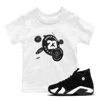 14s Panda shirt to match jordans Coin Drop sneaker tees Air Jordan 14 Panda SNRT Sneaker Release Tees Baby Toddler White 1 T-Shirt
