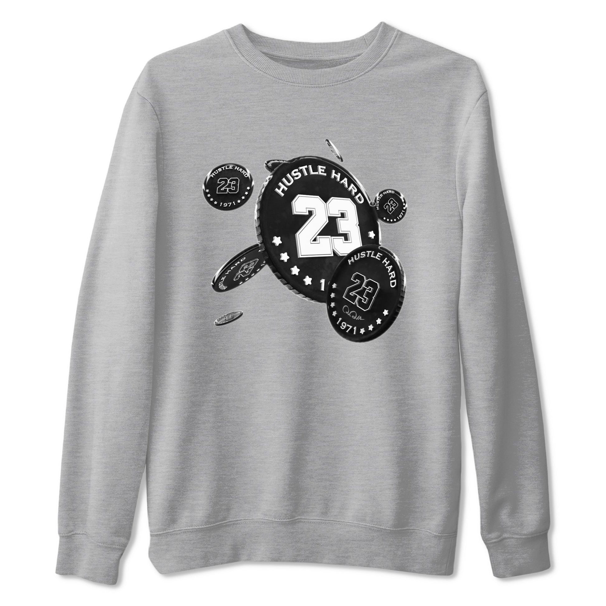 14s Panda shirt to match jordans Coin Drop sneaker tees Air Jordan 14 Panda SNRT Sneaker Release Tees Unisex Heather Grey 2 T-Shirt