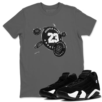 14s Panda shirt to match jordans Coin Drop sneaker tees Air Jordan 14 Panda SNRT Sneaker Release Tees Unisex Cool Grey 1 T-Shirt
