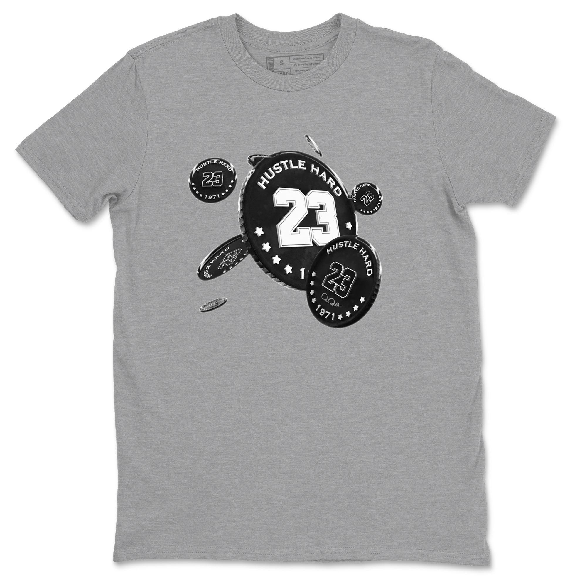 14s Panda shirt to match jordans Coin Drop sneaker tees Air Jordan 14 Panda SNRT Sneaker Release Tees Unisex Heather Grey 2 T-Shirt