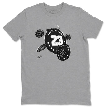 14s Panda shirt to match jordans Coin Drop sneaker tees Air Jordan 14 Panda SNRT Sneaker Release Tees Unisex Heather Grey 2 T-Shirt