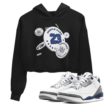 3s Midnight Navy shirt to match jordans Coin Drop sneaker tees AJ3 Midnight Navy SNRT Sneaker Release Tees Black 1 crop length shirt