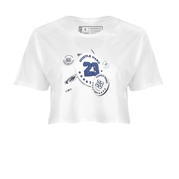3s Midnight Navy shirt to match jordans Coin Drop sneaker tees AJ3 Midnight Navy SNRT Sneaker Release Tees White 2 crop length shirt