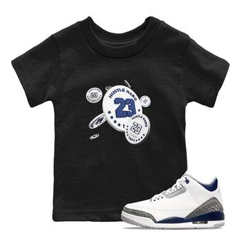 3s Midnight Navy shirt to match jordans Coin Drop sneaker tees AJ3 Midnight Navy SNRT sneaker release tees baby toddler Black 1 cotton Shirt