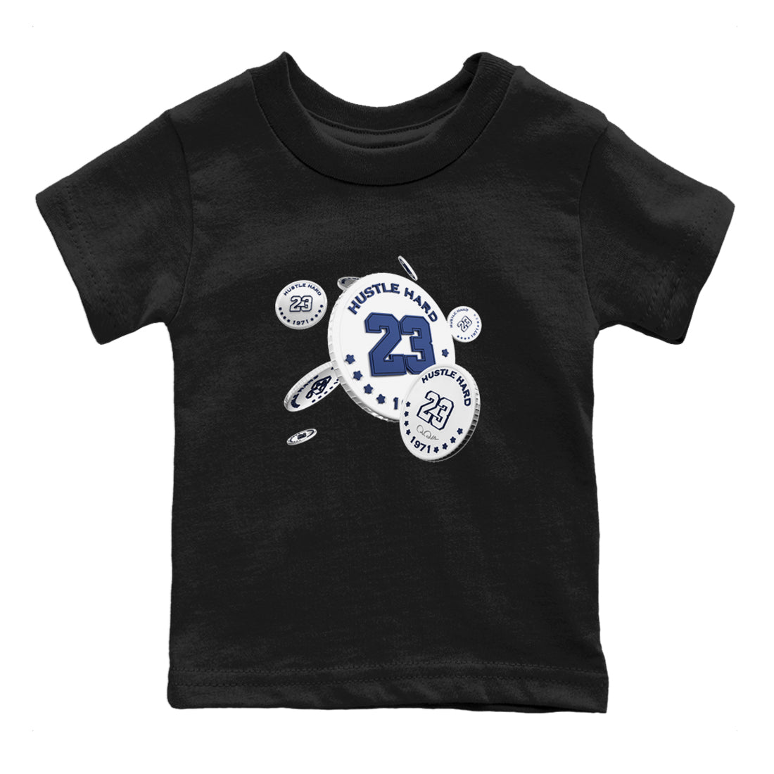 3s Midnight Navy shirt to match jordans Coin Drop sneaker tees AJ3 Midnight Navy SNRT sneaker release tees baby toddler Black 2 cotton Shirt