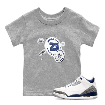 3s Midnight Navy shirt to match jordans Coin Drop sneaker tees AJ3 Midnight Navy SNRT sneaker release tees baby toddler Heather Grey 1 cotton Shirt