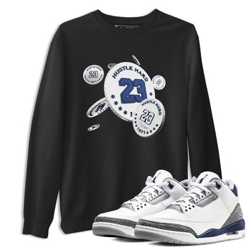 3s Midnight Navy shirt to match jordans Coin Drop sneaker tees AJ3 Midnight Navy SNRT Sneaker Release Tees unisex cotton Black 1 crew neck shirt