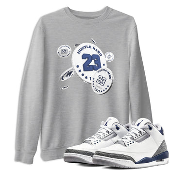 3s Midnight Navy shirt to match jordans Coin Drop sneaker tees AJ3 Midnight Navy SNRT Sneaker Release Tees unisex cotton Heather Grey 1 crew neck shirt