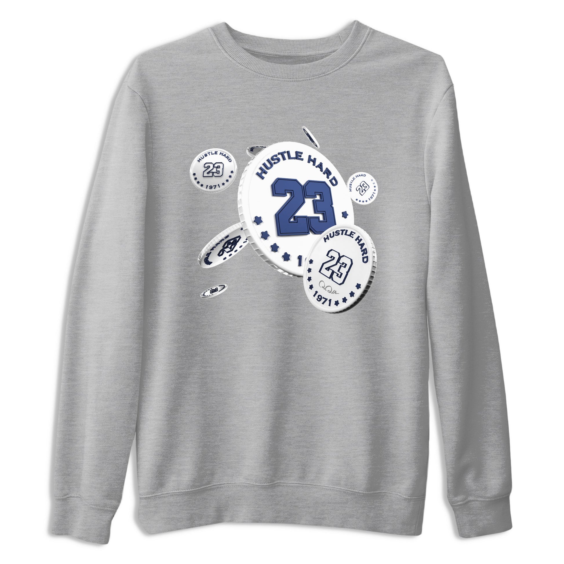 3s Midnight Navy shirt to match jordans Coin Drop sneaker tees AJ3 Midnight Navy SNRT Sneaker Release Tees unisex cotton Heather Grey 2 crew neck shirt