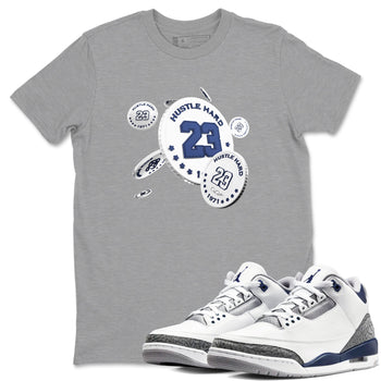 3s Midnight Navy shirt to match jordans Coin Drop sneaker tees AJ3 Midnight Navy SNRT Sneaker Release Tees unisex cotton Heather Grey 1 crew neck shirt