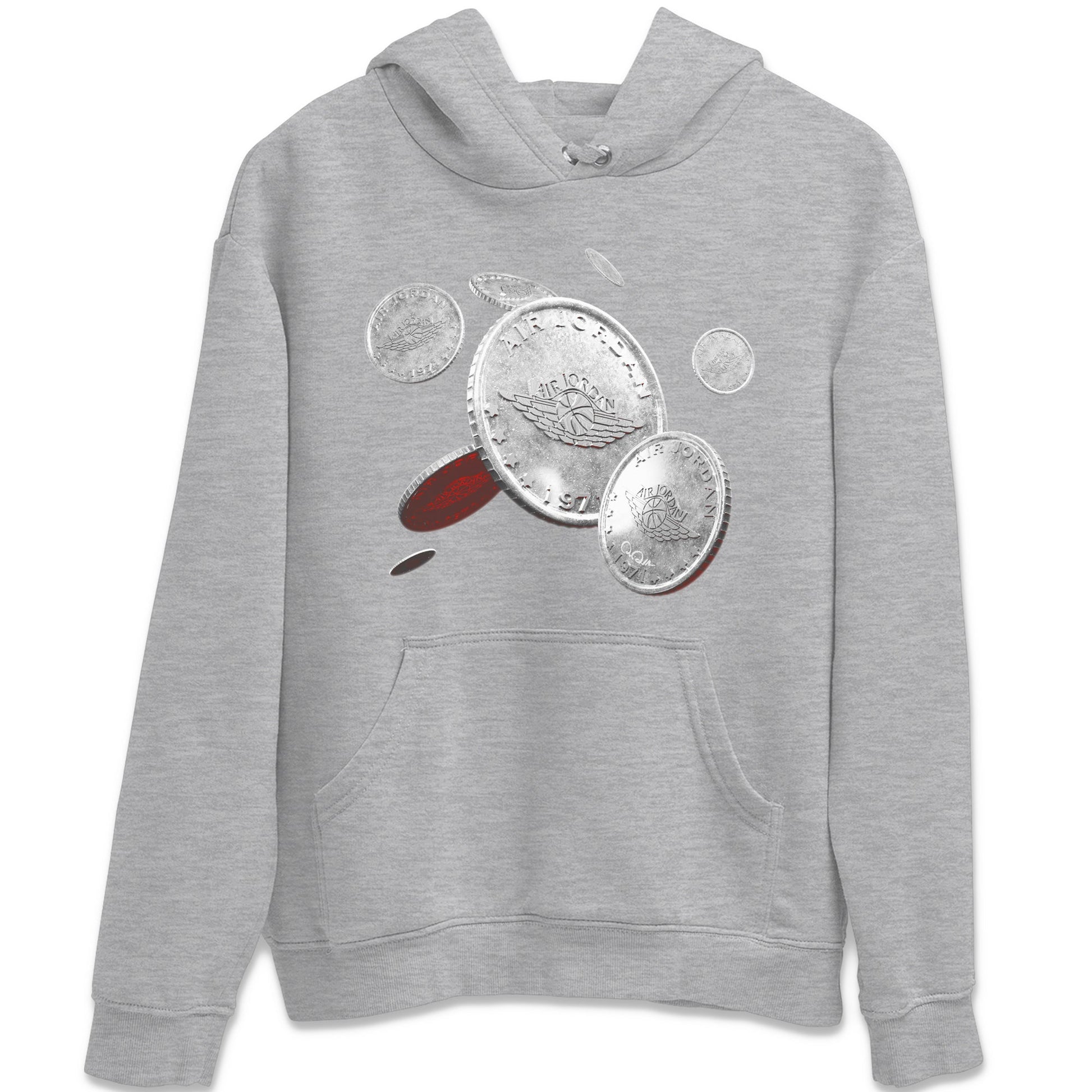 Air Jordan 3 White Cement Sneaker Match Tees Coin Drop Sneaker Tees AJ3 White Cement Sneaker Release Tees Unisex Shirts Heather Grey 2