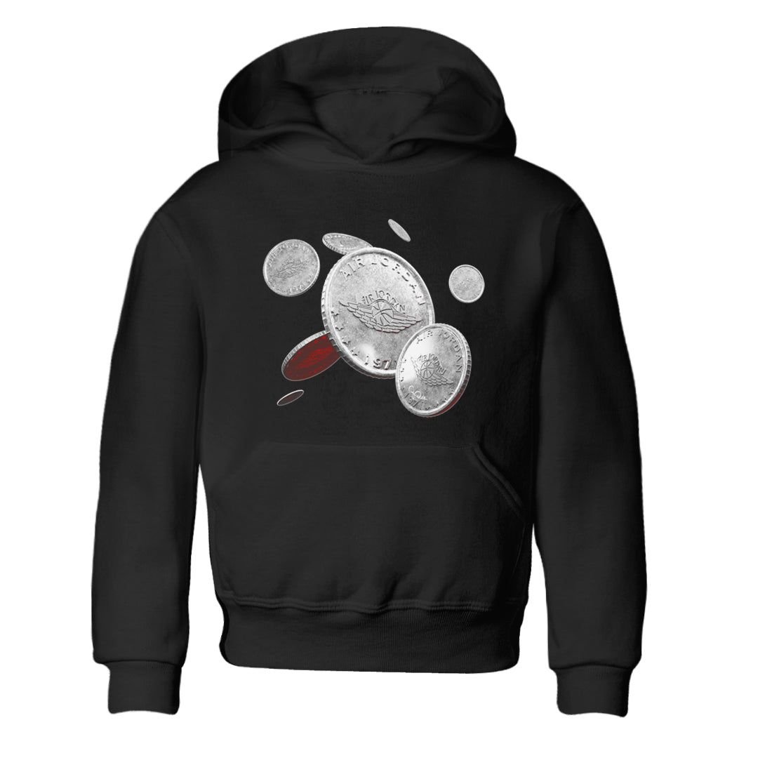 Air Jordan 3 White Cement Sneaker Match Tees Coin Drop Sneaker Tees AJ3 White Cement Sneaker Release Tees Kids Shirts Black 2