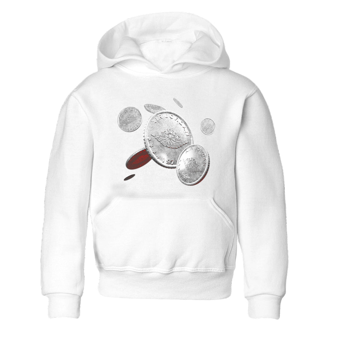 Air Jordan 3 White Cement Sneaker Match Tees Coin Drop Sneaker Tees AJ3 White Cement Sneaker Release Tees Kids Shirts White 2