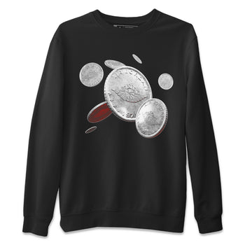 Air Jordan 3 White Cement Sneaker Match Tees Coin Drop Sneaker Tees AJ3 White Cement Sneaker Release Tees Unisex Shirts Black 2