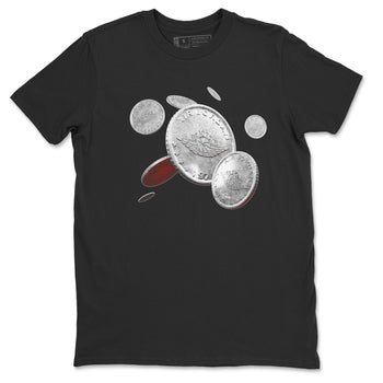 Air Jordan 3 White Cement Sneaker Match Tees Coin Drop Sneaker Tees AJ3 White Cement Sneaker Release Tees Unisex Shirts Black 2