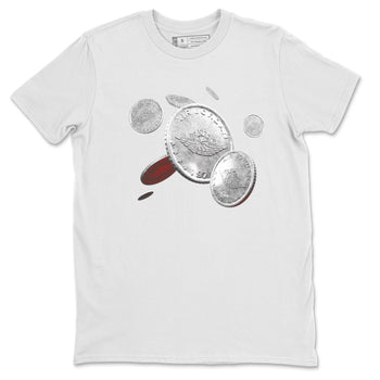 Air Jordan 3 White Cement Sneaker Match Tees Coin Drop Sneaker Tees AJ3 White Cement Sneaker Release Tees Unisex Shirts White 2