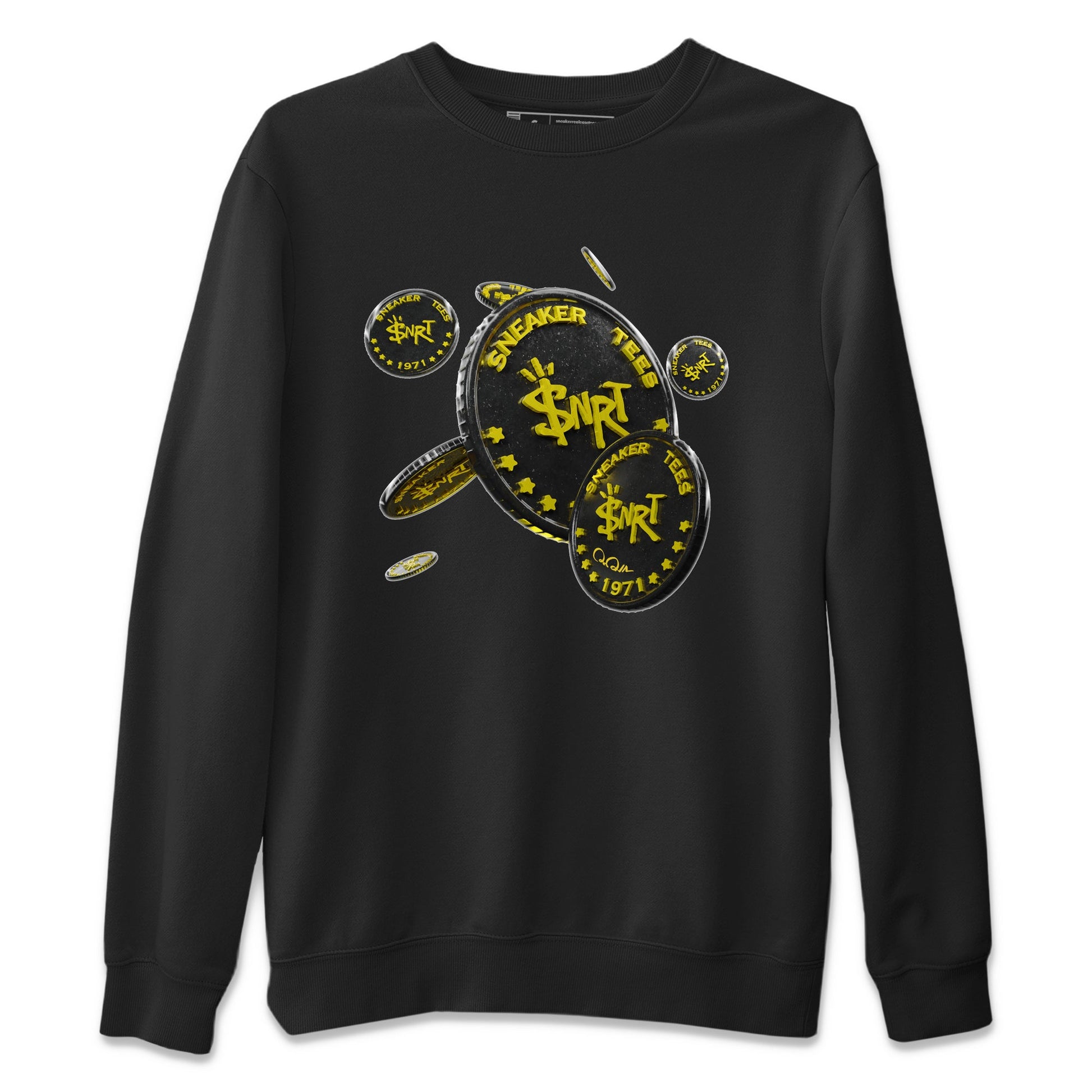 Air Jordan 4 Thunder Sneaker Match Tees Coin Drop Sneaker Tees AJ4 Thunder Jumpman Sneaker Release Tees Unisex Shirts Black 2