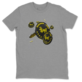 Air Jordan 4 Thunder Sneaker Match Tees Coin Drop Sneaker Tees AJ4 Thunder Jumpman Sneaker Release Tees Unisex Shirts Heather Grey 2