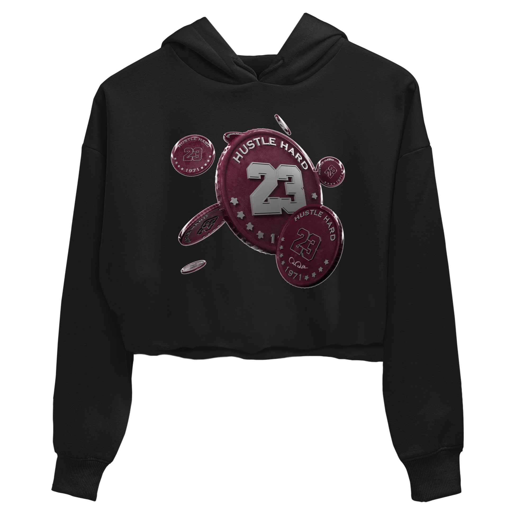 Air Jordan 5 Burgundy Sneaker Match Tees Coin Drop Sneaker Tees AJ5 Burgundy Sneaker Release Tees Women's Shirts Black 2