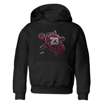 Air Jordan 5 Burgundy Sneaker Match Tees Coin Drop Sneaker Tees AJ5 Burgundy Sneaker Release Tees Kids Shirts Black 2